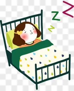 手绘卡通床上睡觉娃娃pngai大床上一个人图标pngai人躺在床上交叉腿