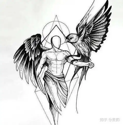 堕落天使简笔画天使素描简笔画