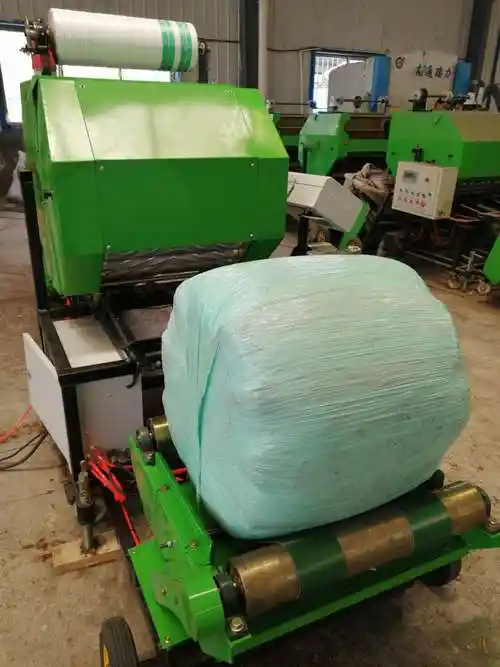 青贮秸秆裹包机,青贮打捆包膜一体机