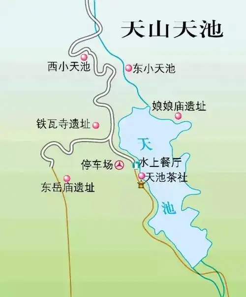 天山天池旅游地图