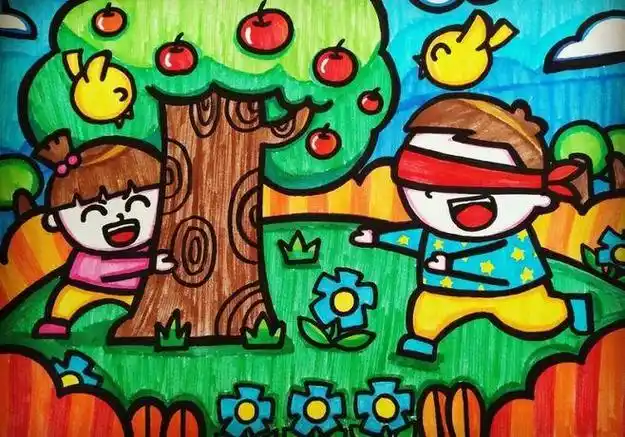 儿童游戏简笔画儿童游戏简笔画大全图片