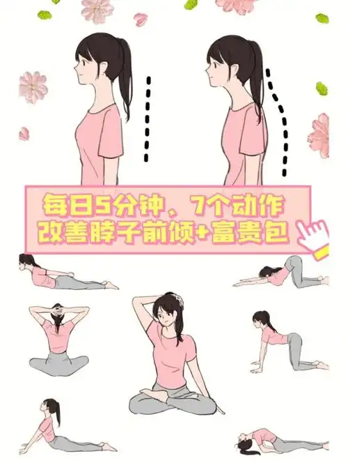 每日只用5分钟7个动作改善脖子前倾富贵包