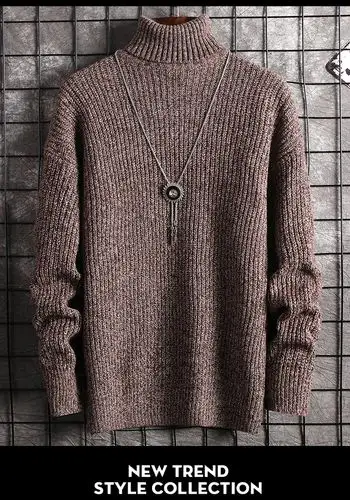 冬冬季粗线针织打底衫男士内搭线衣潮流韩版休闲百搭