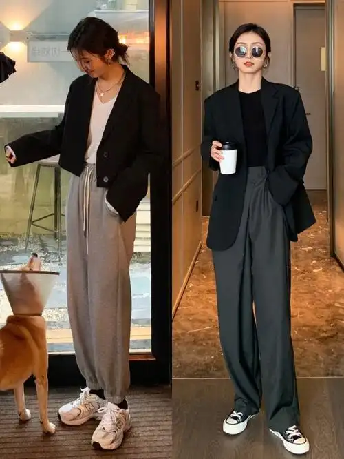 西服配什么裤子好看女(四种搭法教你穿搭提升一个层次)