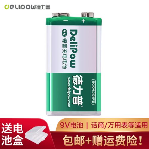 德力普(delipow)9v充电电池 9伏/9v/6f22镍氢电池 适用无线麦克风