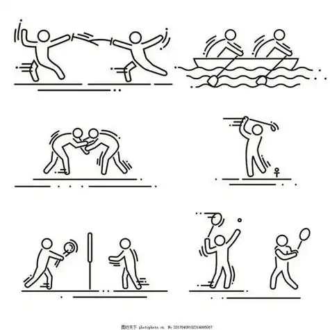 火柴人运动健身简笔画画1幅体育运动项目简笔画儿童简笔画幼儿绘画