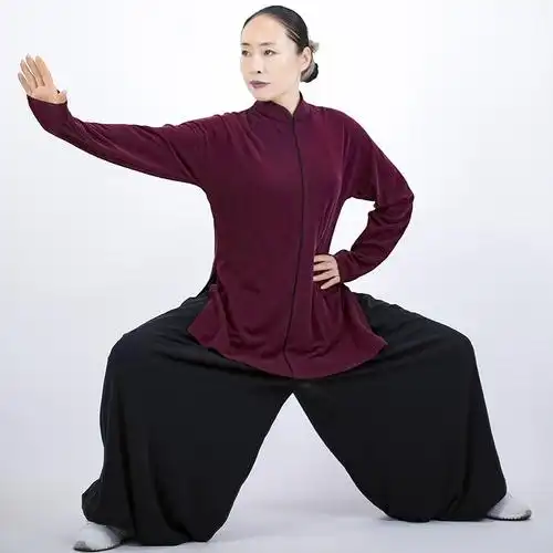 太极服新款春秋女士定制款太极服多色休闲服直条款之简