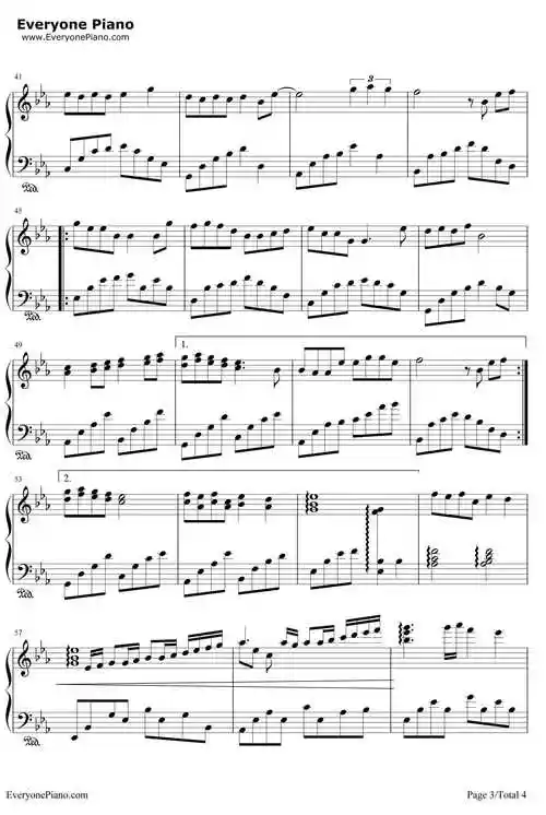 小酒窝钢琴谱_林俊杰蔡卓妍