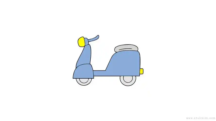 小摩托简笔画怎么画小摩托简笔画步骤