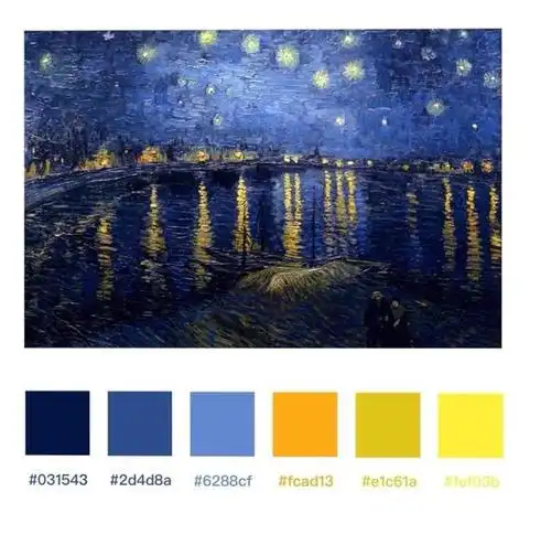 将梵高作品的配色方案运用到你的作品