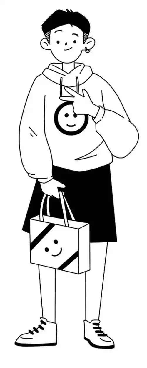 黑白线稿简笔人物卡通服装穿搭上海/插画师/3年前/1256浏览爱画画的