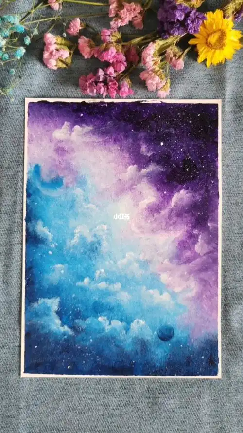 老妈画的星空vs我画的星空