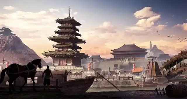 一组画风细腻的古风场景插画作品!既有宏伟建筑也有唯美风光!