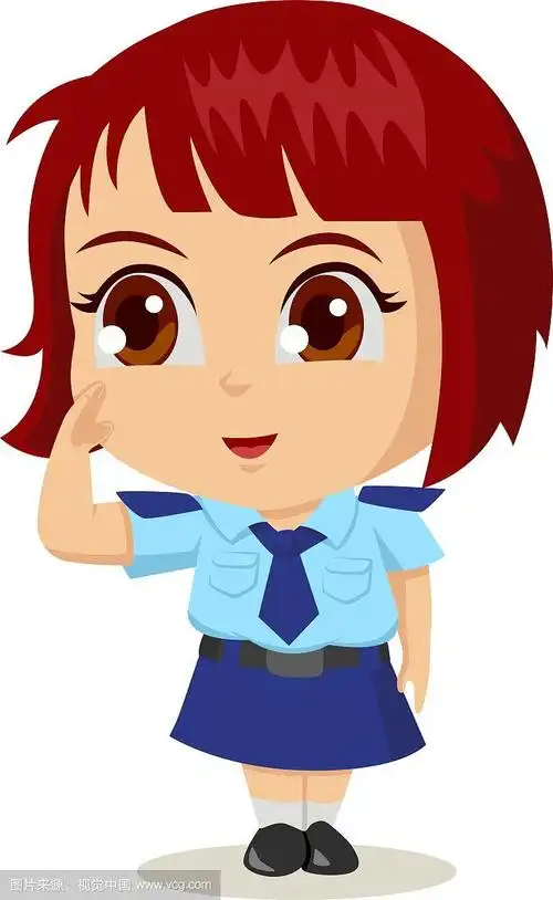 卡通警察的女人