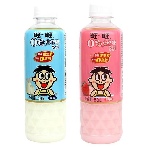 旺旺o泡果奶350ml原味草莓味组合装大瓶装营养饮品哦泡果味奶饮料