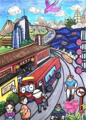 开屏新闻-"彩云杯"中小学生绘画比赛·小学组一等奖获奖作品展示(2)