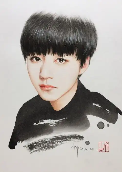 明星画像# 第117期——王俊凯@tfboys-王俊凯 #王俊凯# (原稿尺寸30*