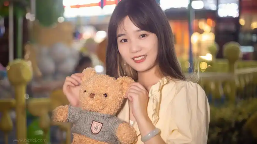 夜景人像美女写真高清壁纸图片