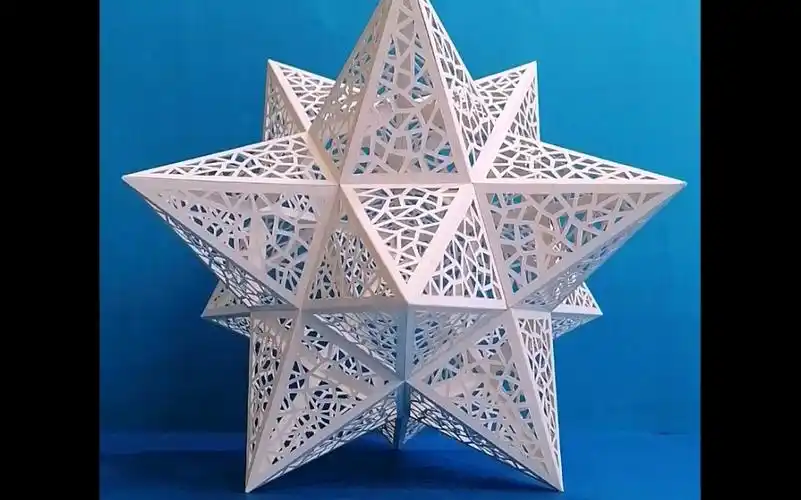 立体纸艺《镂空多面体》 立体构成 纸雕 创意手工