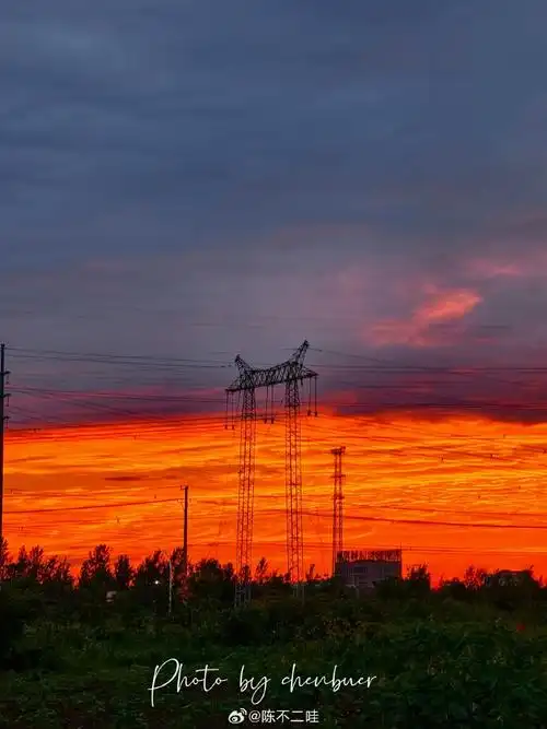 今天傍晚合肥的天空好美##落日晚霞##落日余晖