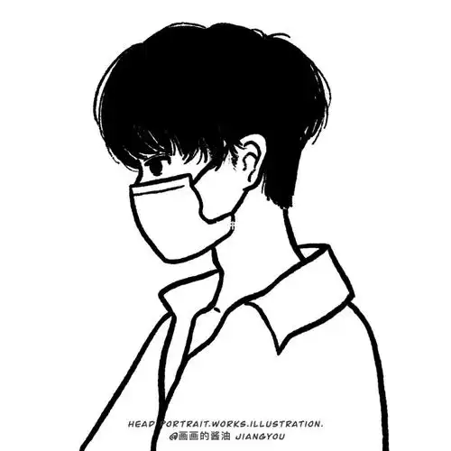 画画的日常 #笔记灵感  #男生头像  #简笔画  #黑白  #我是原创不画