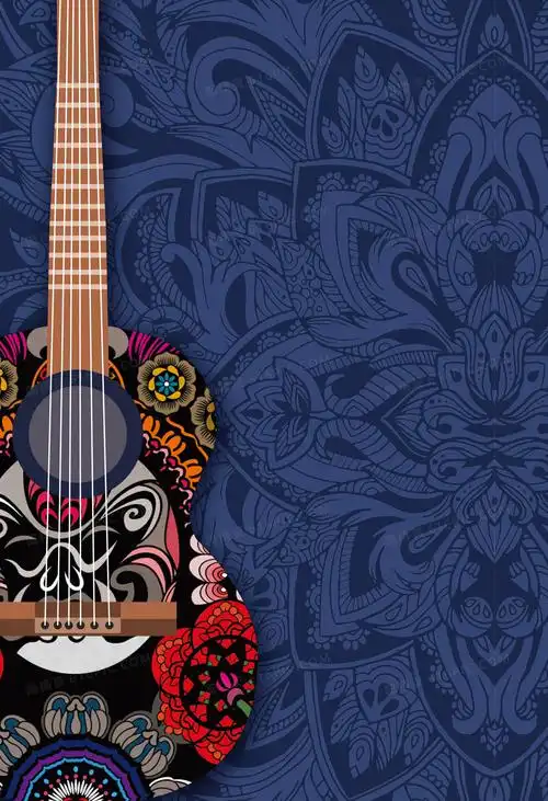 立体感质感时尚音乐会海报背景素材