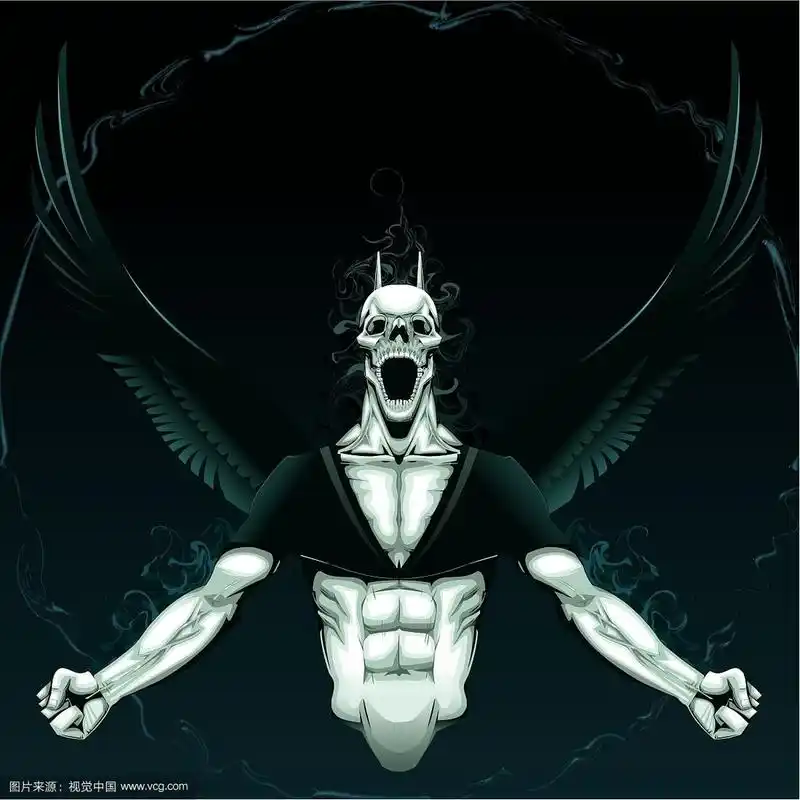 带有背景的愤怒的恶魔