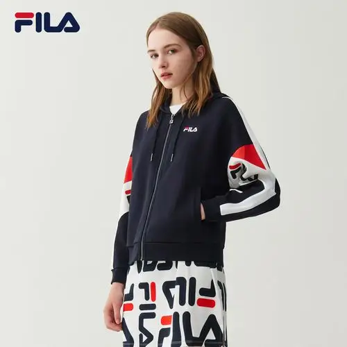 外套fila斐乐女子针织2021年春季新款休闲百搭运动茄克