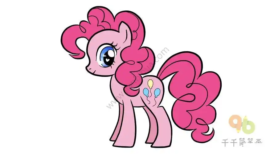 小马碧琪公主简笔画