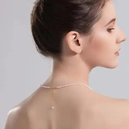 这款珍珠项链真的太美了!佩戴起来很舒适,珠子光泽度很高,锁骨 - 抖音