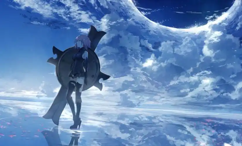 蓝色系的动漫美女最清新8张精美壁纸分分钟让你动心