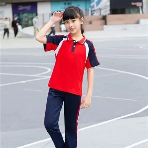 《凯斯特品牌》小学生夏季校服中学生通用款式新款校服夏季厂家