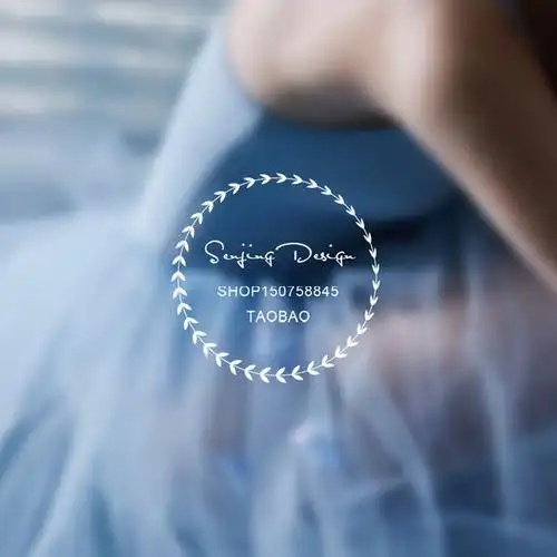 森系唯美小清新防盗水印设计制作 水印logo设计 店铺装修水印定制