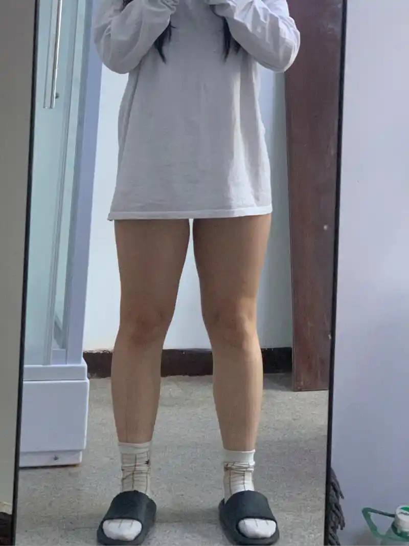 170 130左右 今天看着我的腿又短又粗  梨形身材 这种腿到底怎么瘦!