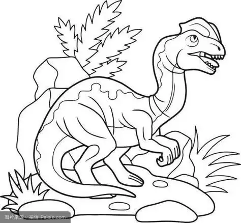 双棘龙简笔画双脊龙简笔画儿童真正的双脊龙怎么画简笔画儿童画简笔画