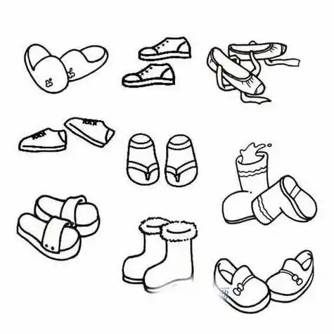 鞋子店简笔画
