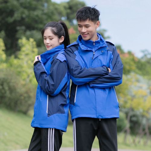冲锋衣高中生冬季校服三合一可拆卸高中三件套冬季加绒长袖班服
