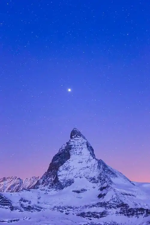 马特洪峰和星空,策马特,瓦莱,瑞士,欧洲图片下载