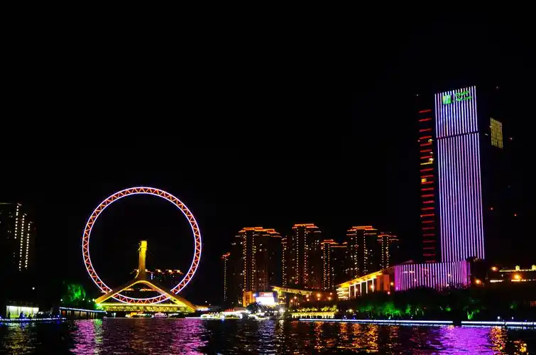 自驾游中国第44天夜晚的天津之眼这么美天津五大道很文艺