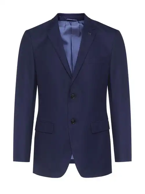 andrew mackenzie/安德鲁·麦肯锡男士深藏青色西服外套/羊毛混纺