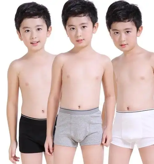 纯棉儿童内裤男童三角裤宝宝学生中大童小孩内裤男孩平角四角短裤3334