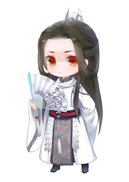 何奚抠图求关注古风q版人物png素材公子翩翩执扇红眸