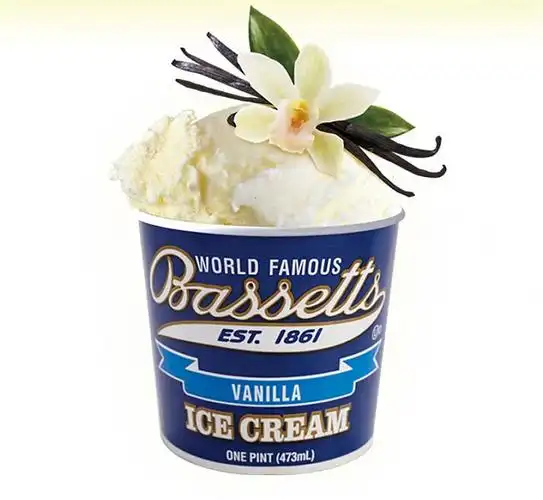 白宫国宴御用冰激凌品牌 贝赛斯 bassetts 大杯香草味冰淇淋 473ml