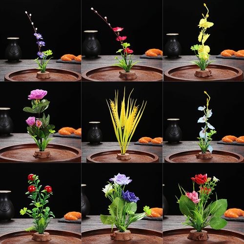 酒店意境菜品冷菜盘饰刺身餐饮摆盘装饰花草创意小摆件寿司点缀花