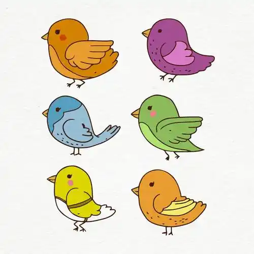 彩色小鸟卡通鸟卡通风景可爱小鸟可爱的小鸟卡通飞行图片卡通鸟图片