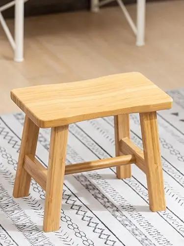 楠竹小凳子家用结实耐用儿童穿鞋方板凳成人客厅简约创意茶几矮凳