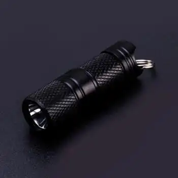 合金usb可充电小钥匙扣灯不锈钢微型学生强光袖珍led黑色铝合金手电筒