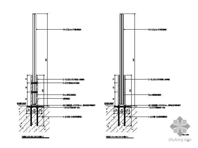 分享室外玻璃栏杆详图资料下载