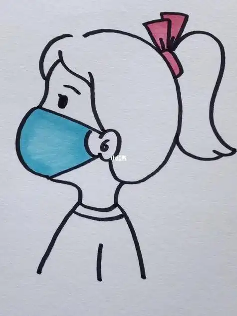 口罩图片卡通简笔画 佩戴口罩图片卡通简笔画