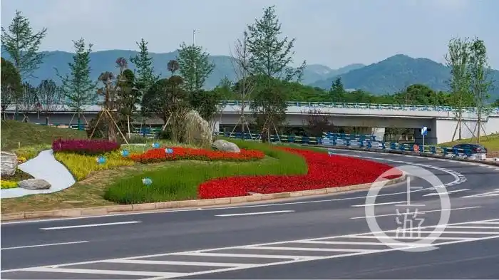 含谷立交变美了 花园式立交既视感正在呈现|含谷|高新区|景观_新浪